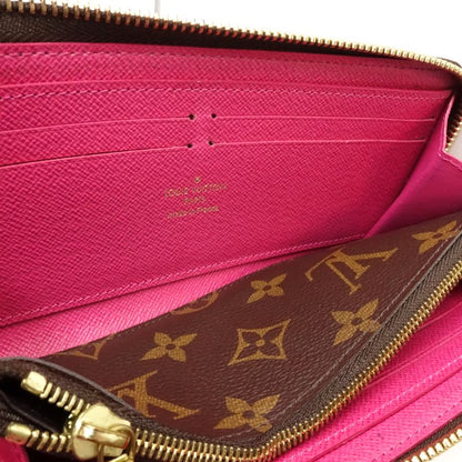 【中古】LOUIS VUITTON ルイヴィトン モノグラム 長財布 M60742 ポルトフォイユ クレマンス ブラウン レディース /182054