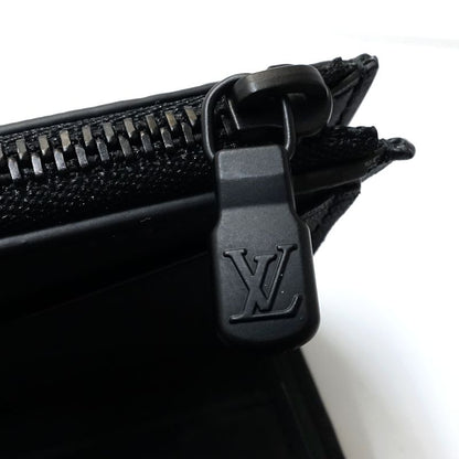 【中古】LOUIS VUITTON ルイヴィトン 三つ折り財布 M12635 ヴィクターウォレット モノグラム シャドウ ノワール レディース /182055