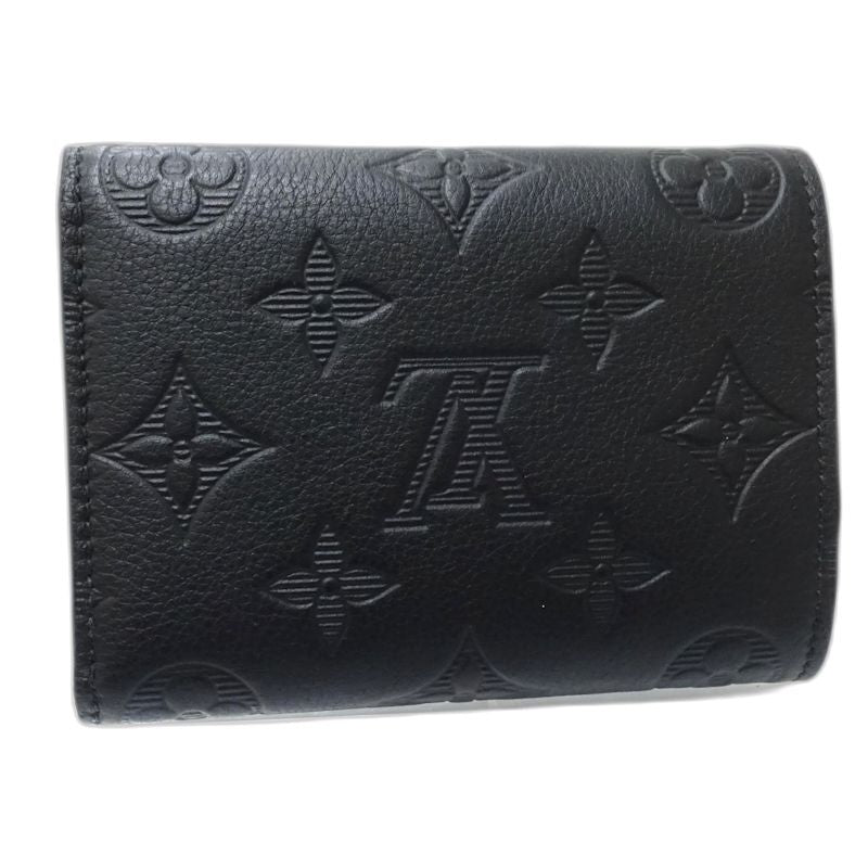 【中古】LOUIS VUITTON ルイヴィトン 三つ折り財布 M12635 ヴィクターウォレット モノグラム シャドウ ノワール レディース /182055