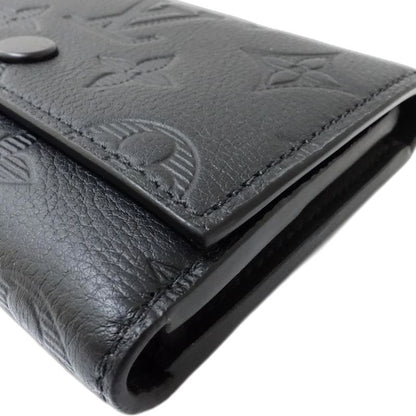 【中古】LOUIS VUITTON ルイヴィトン 三つ折り財布 M12635 ヴィクターウォレット モノグラム シャドウ ノワール レディース /182055