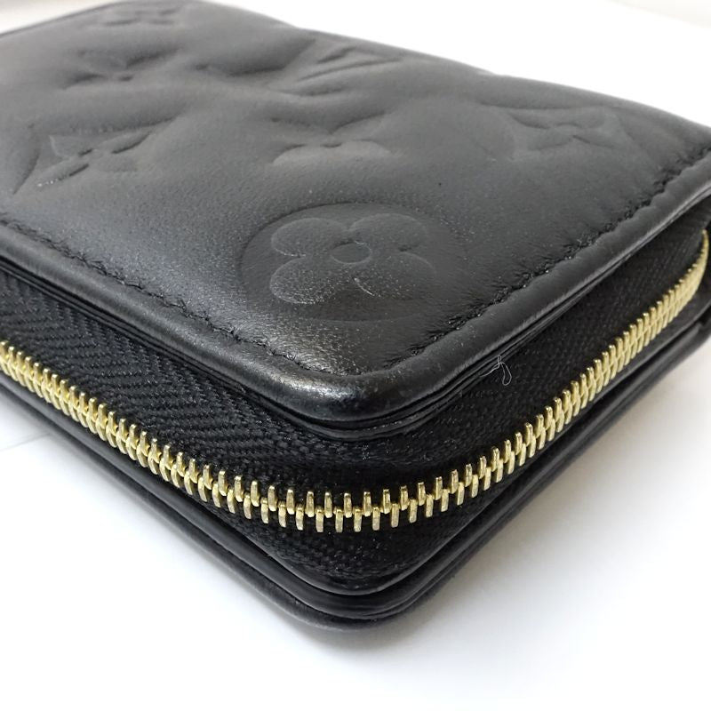 【中古】LOUIS VUITTON ルイヴィトン モノグラム 二つ折り財布 M81599 ポルトフォイユ ルー ブラウン レディース /182057