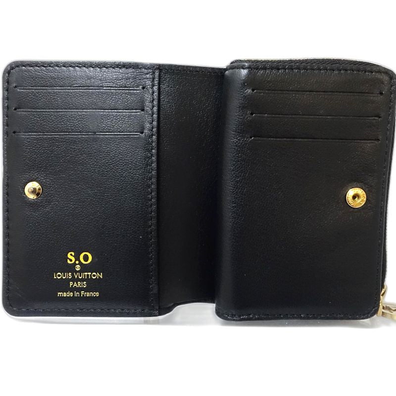 【中古】LOUIS VUITTON ルイヴィトン モノグラム 二つ折り財布 M81599 ポルトフォイユ ルー ブラウン レディース /182057