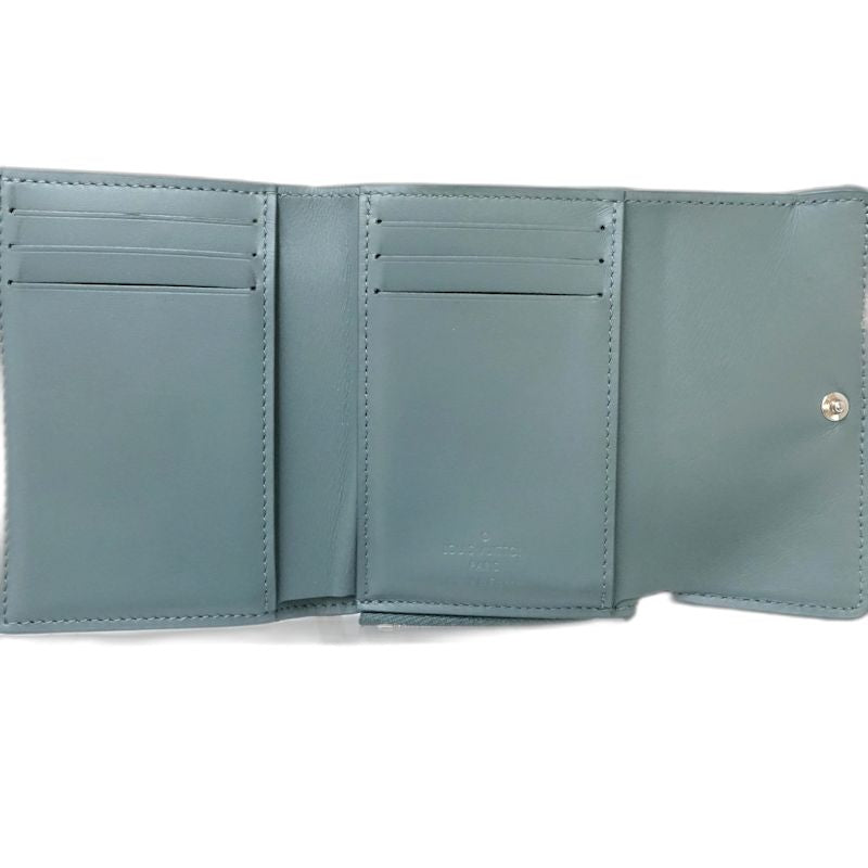 【中古】LOUIS VUITTON ルイヴィトン 三つ折り財布 M14143 ポルトフォイユ パイロット ミスティレイク(グリーン系) レディース /182058