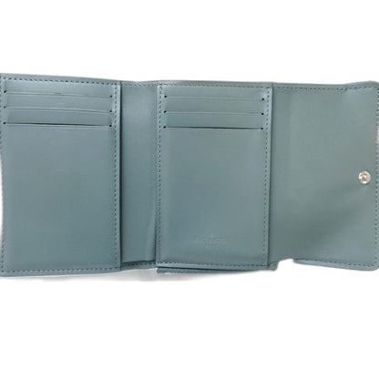 【中古】LOUIS VUITTON ルイヴィトン 三つ折り財布 M14143 ポルトフォイユ パイロット ミスティレイク(グリーン系) レディース /182058