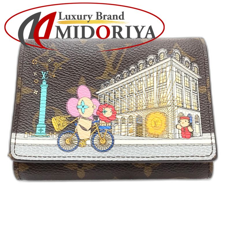 【中古】LOUIS VUITTON ルイヴィトン モノグラム 三つ折り財布 M81638 ポルトフォイユ ジョセフィーヌ ブラウン レディース /182059