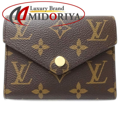 【中古】LOUIS VUITTON ルイヴィトン モノグラム 三つ折り財布 M62472 ポルトフォイユ ヴィクトリーヌ ブラウン レディース /182060