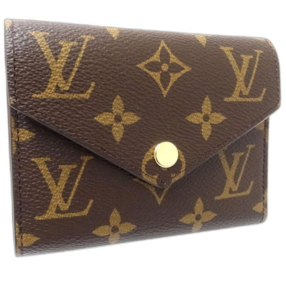 【中古】LOUIS VUITTON ルイヴィトン モノグラム 三つ折り財布 M62472 ポルトフォイユ ヴィクトリーヌ ブラウン レディース /182060