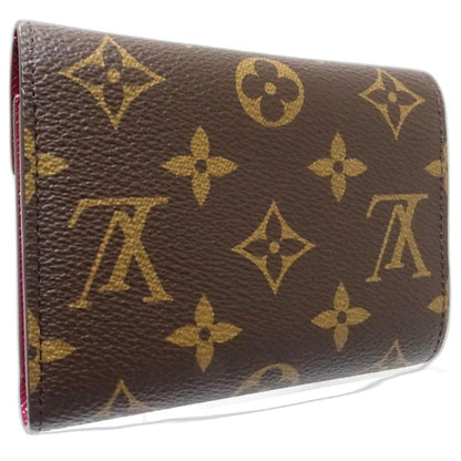 【中古】LOUIS VUITTON ルイヴィトン モノグラム 三つ折り財布 M62472 ポルトフォイユ ヴィクトリーヌ ブラウン レディース /182060