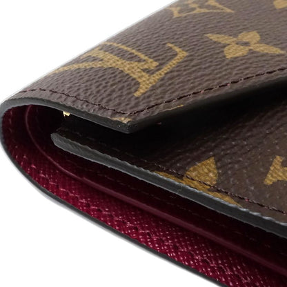 【中古】LOUIS VUITTON ルイヴィトン モノグラム 三つ折り財布 M62472 ポルトフォイユ ヴィクトリーヌ ブラウン レディース /182060
