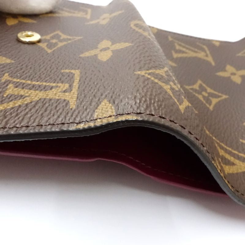 【中古】LOUIS VUITTON ルイヴィトン モノグラム 三つ折り財布 M62472 ポルトフォイユ ヴィクトリーヌ ブラウン レディース /182060