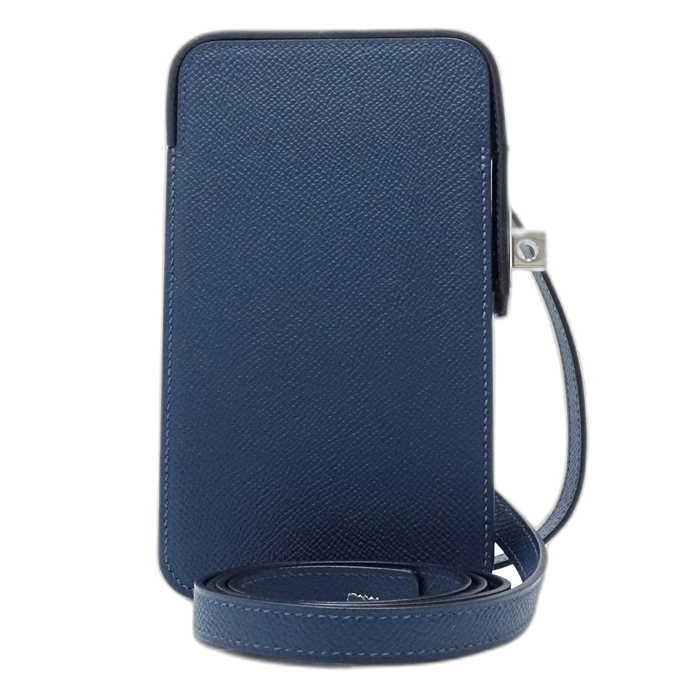 HERMES エルメス アカボックス WNN005 ポシェット レザー ブルードプリュス レディース/188592【中古】