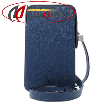 HERMES エルメス アカボックス WNN005 ポシェット レザー ブルードプリュス レディース/188592【中古】