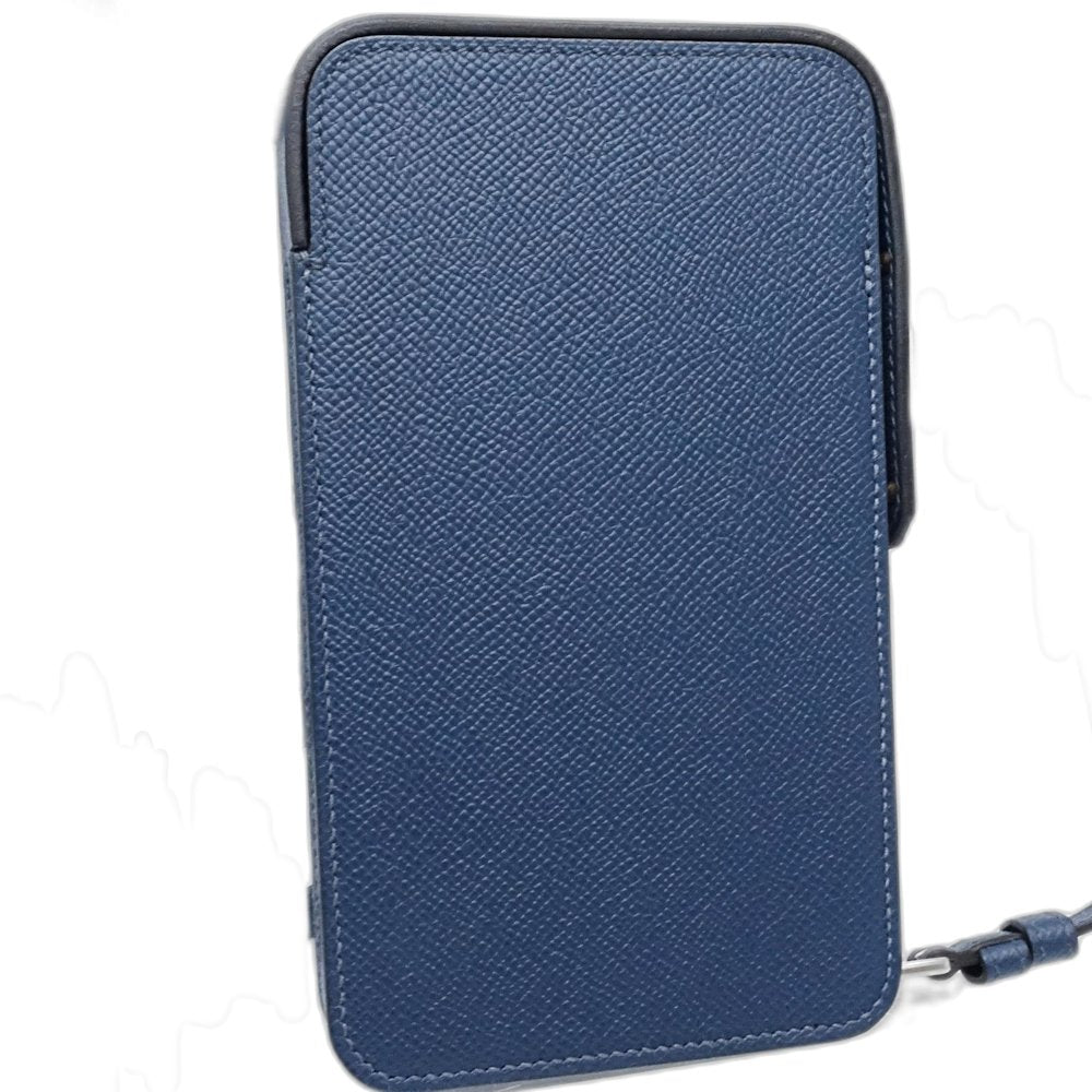 HERMES エルメス アカボックス WNN005 ポシェット レザー ブルードプリュス レディース/188592【中古】
