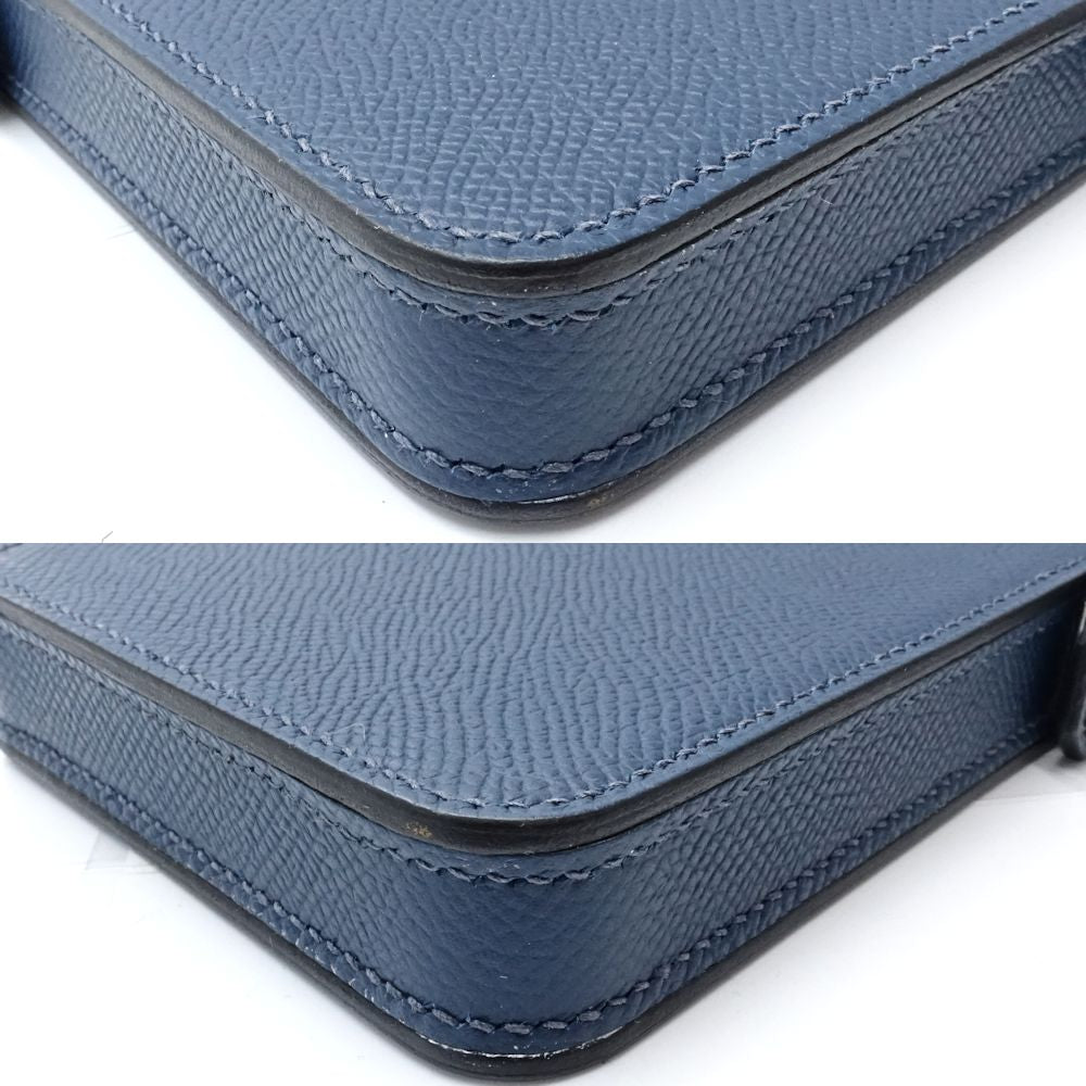 HERMES エルメス アカボックス WNN005 ポシェット レザー ブルードプリュス レディース/188592【中古】