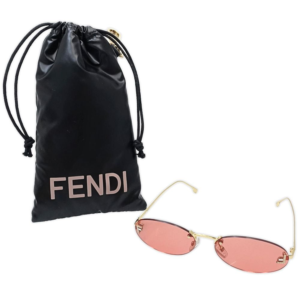 FENDI フェンディ サングラス FE4075US 54□15 135 プラスチック ピンクレンズ レディース/188611【中古】
