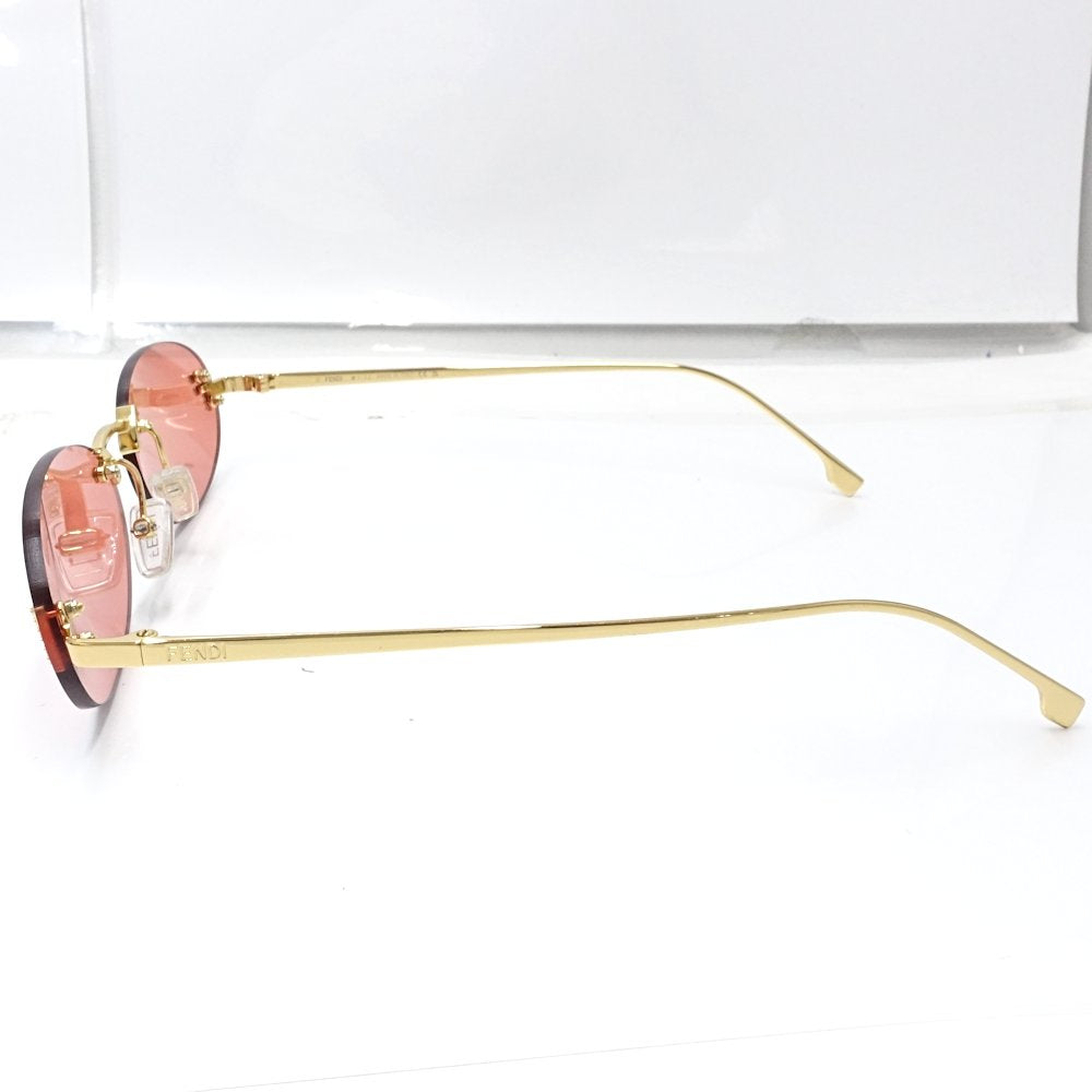 FENDI フェンディ サングラス FE4075US 54□15 135 プラスチック ピンクレンズ レディース/188611【中古】