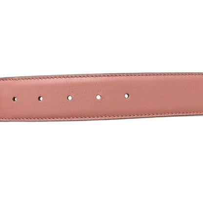 GUCCI グッチ ベルト インターロッキングG 114876 85･34 レザー ピンク グレー レディース/188651【中古】