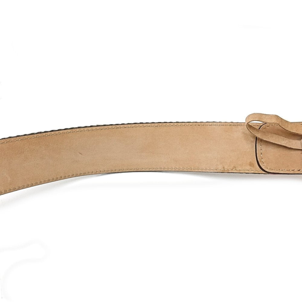 GUCCI グッチ ベルト インターロッキングG 114876 85･34 レザー ピンク グレー レディース/188651【中古】