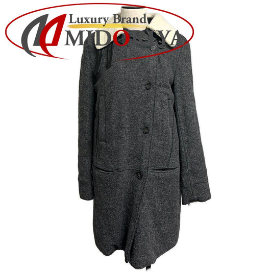 ARMANI EXCHANGE アルマーニエクスチェンジ ロングコート サイズL ウール グレー レディース/188656【中古】