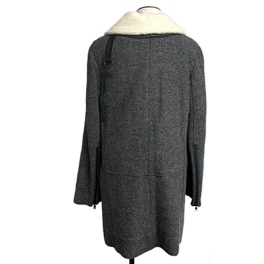 ARMANI EXCHANGE アルマーニエクスチェンジ ロングコート サイズL ウール グレー レディース/188656【中古】