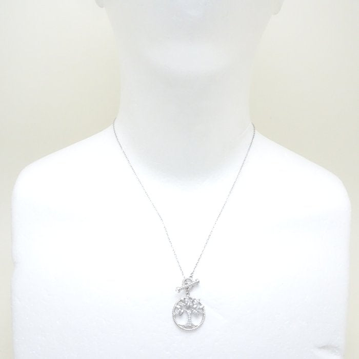 スワロフスキー SWAROVSKI シンボリックツリーオブライフ ネックレス 5521463 クリスタル Symbolic Tree of Life シルバーメッキ / 199425【中古】【BJ】