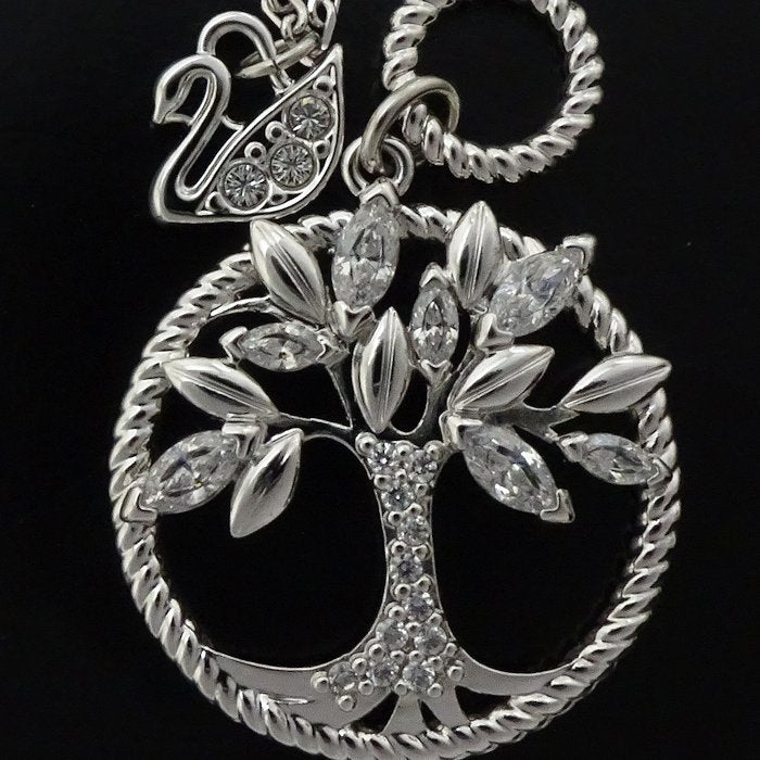 スワロフスキー SWAROVSKI シンボリックツリーオブライフ ネックレス 5521463 クリスタル Symbolic Tree of Life シルバーメッキ / 199425【中古】【BJ】