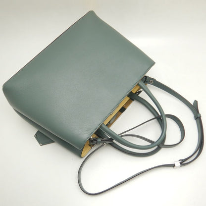 FENDI フェンディ プチトゥージュール 8BH253 ハンドバッグ 2WAY レザー カーキ イエロー/252437【中古】