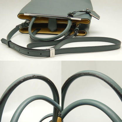FENDI フェンディ プチトゥージュール 8BH253 ハンドバッグ 2WAY レザー カーキ イエロー/252437【中古】
