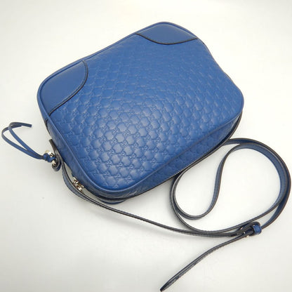 GUCCI グッチ 449413 ショルダーバッグ マイクログッチシマ カーフ ブルー アウトレット/252538【中古】