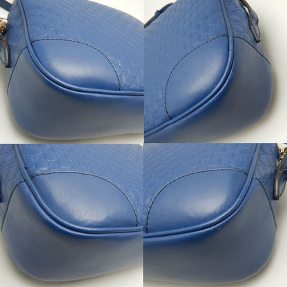GUCCI グッチ 449413 ショルダーバッグ マイクログッチシマ カーフ ブルー アウトレット/252538【中古】