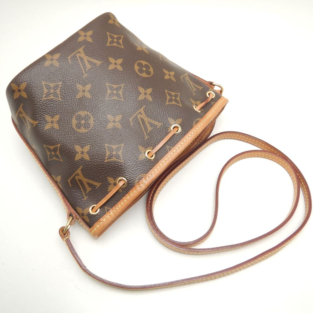 LOUIS VUITTON ルイヴィトン モノグラム ナノノエ M41346 ショルダーバッグ ブラウン/252617【中古】