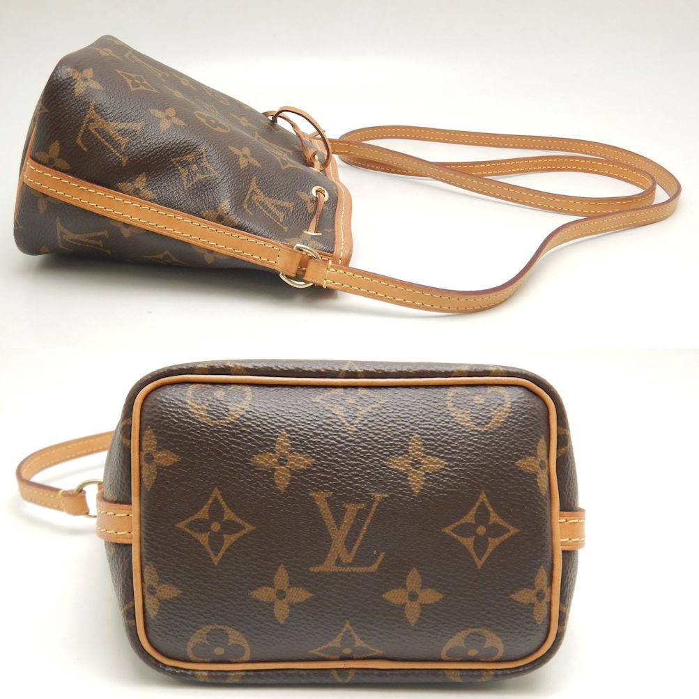 LOUIS VUITTON ルイヴィトン モノグラム ナノノエ M41346 ショルダーバッグ ブラウン/252617【中古】