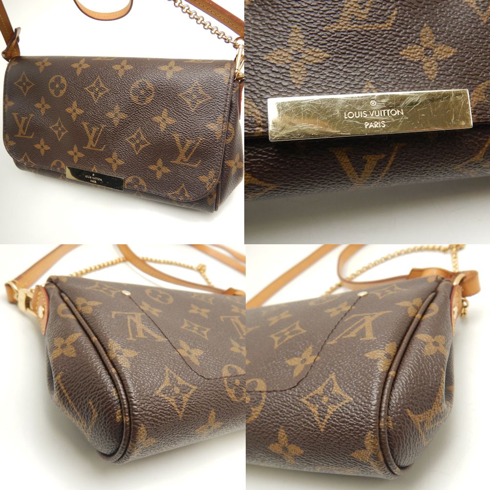 LOUIS VUITTON ルイヴィトン モノグラム フェイボリットPM M40717 ショルダーバッグ ブラウン/252662【中古】