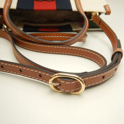 GUCCI グッチ スモールトート 727728 トートバッグ インターロッキングG 2WAY キャンバス アイボリー ブラウン/252921【中古】