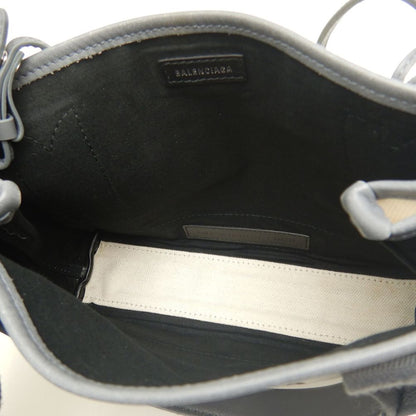 BALENCIAGA バレンシアガ カバスXS 390346 ハンドバッグ キャンバスxカーフ アイボリー グレー/252935【中古】