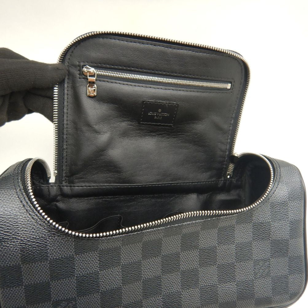 LOUIS VUITTON ルイヴィトン ダミエ グラフィット トラベルポーチ N47625 トワレポーチ グラフィット/253051【中古】