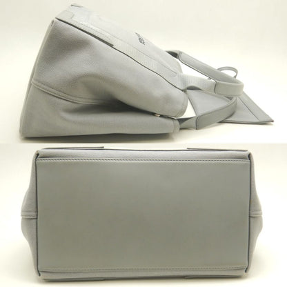 BALENCIAGA バレンシアガ カバス 339933 ハンドバッグ キャンバスxレザー グレー レディース /253063【中古】