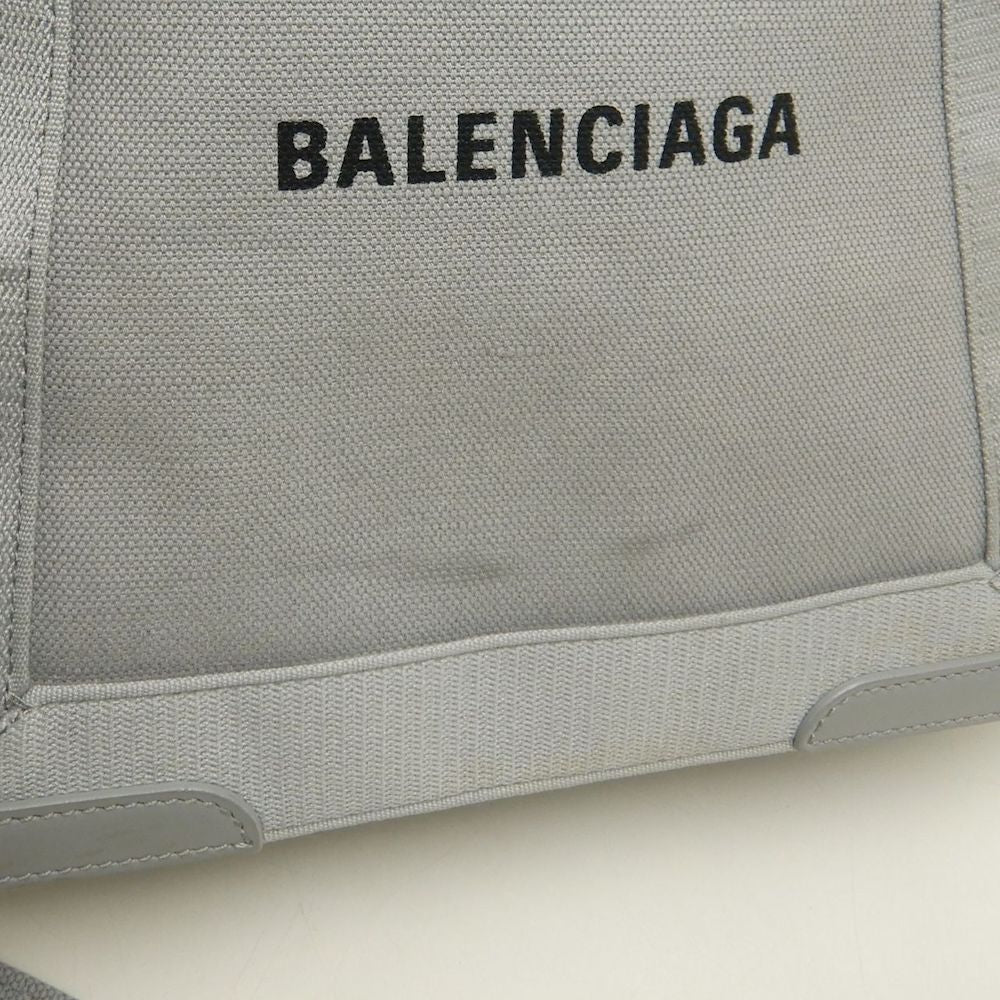 BALENCIAGA バレンシアガ カバス 339933 ハンドバッグ キャンバスxレザー グレー レディース /253063【中古】