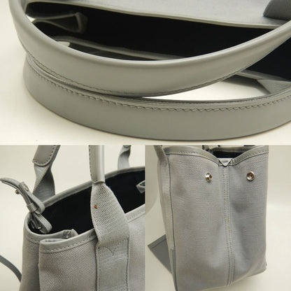 BALENCIAGA バレンシアガ カバス 339933 ハンドバッグ キャンバスxレザー グレー レディース /253063【中古】