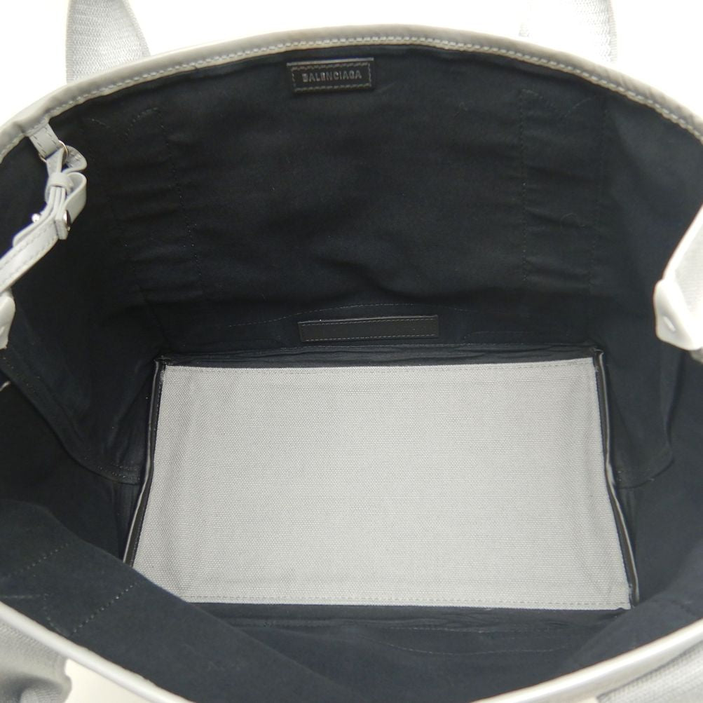 BALENCIAGA バレンシアガ カバス 339933 ハンドバッグ キャンバスxレザー グレー レディース /253063【中古】
