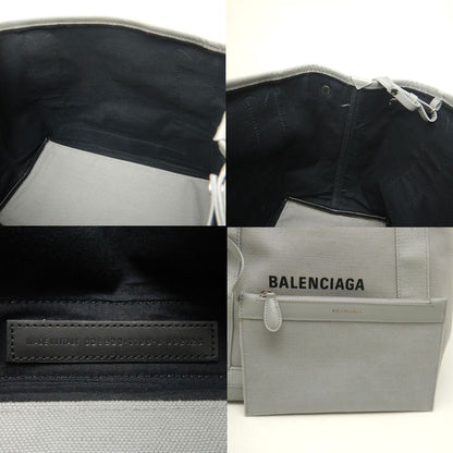 BALENCIAGA バレンシアガ カバス 339933 ハンドバッグ キャンバスxレザー グレー レディース /253063【中古】