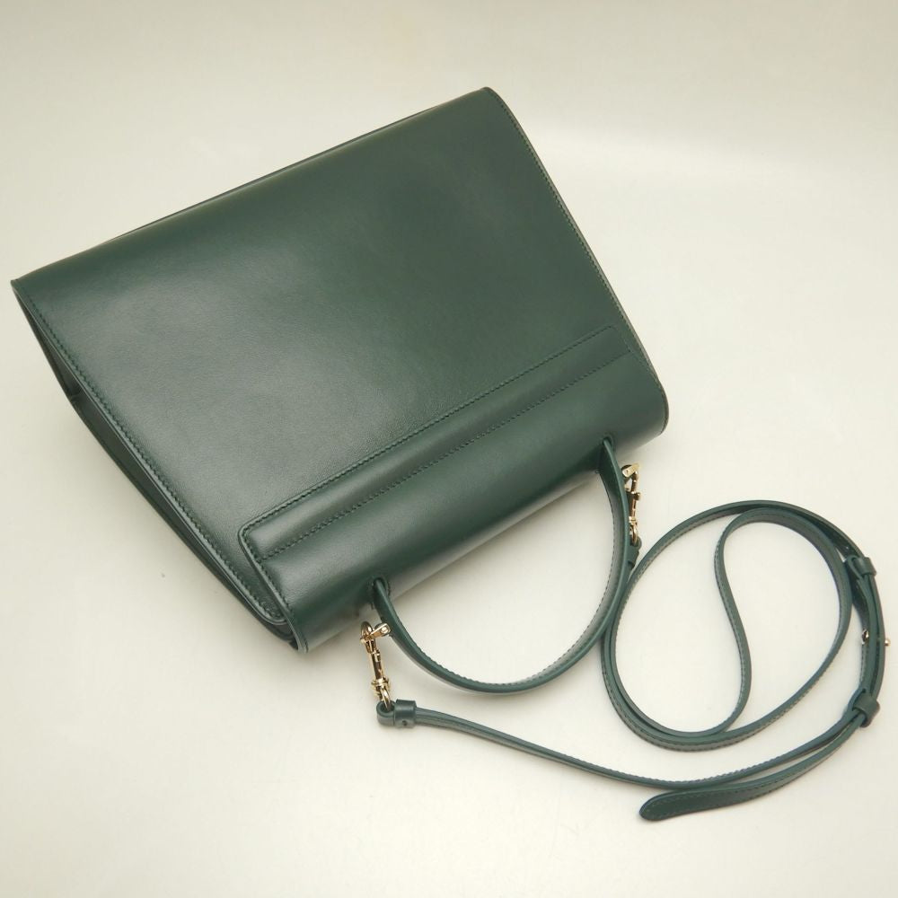 Salvatore Ferragamo サルヴァトーレフェラガモ ガンチーニ 2WAY 21 H720 ハンドバッグ カーフ グリーン レディース /253194【中古】