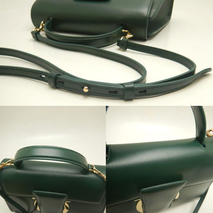 Salvatore Ferragamo サルヴァトーレフェラガモ ガンチーニ 2WAY 21 H720 ハンドバッグ カーフ グリーン レディース /253194【中古】