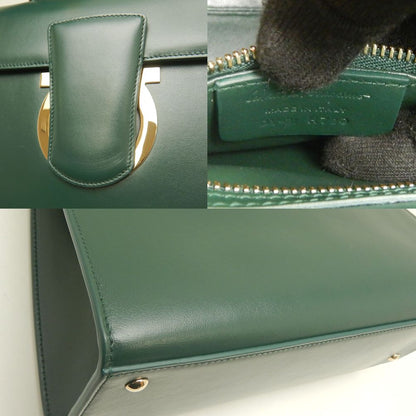Salvatore Ferragamo サルヴァトーレフェラガモ ガンチーニ 2WAY 21 H720 ハンドバッグ カーフ グリーン レディース /253194【中古】