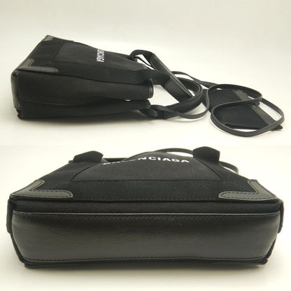 BALENCIAGA バレンシアガ カバスXS 2WAY 390346 トートバッグ キャンバスxレザー ブラック レディース /253200【中古】