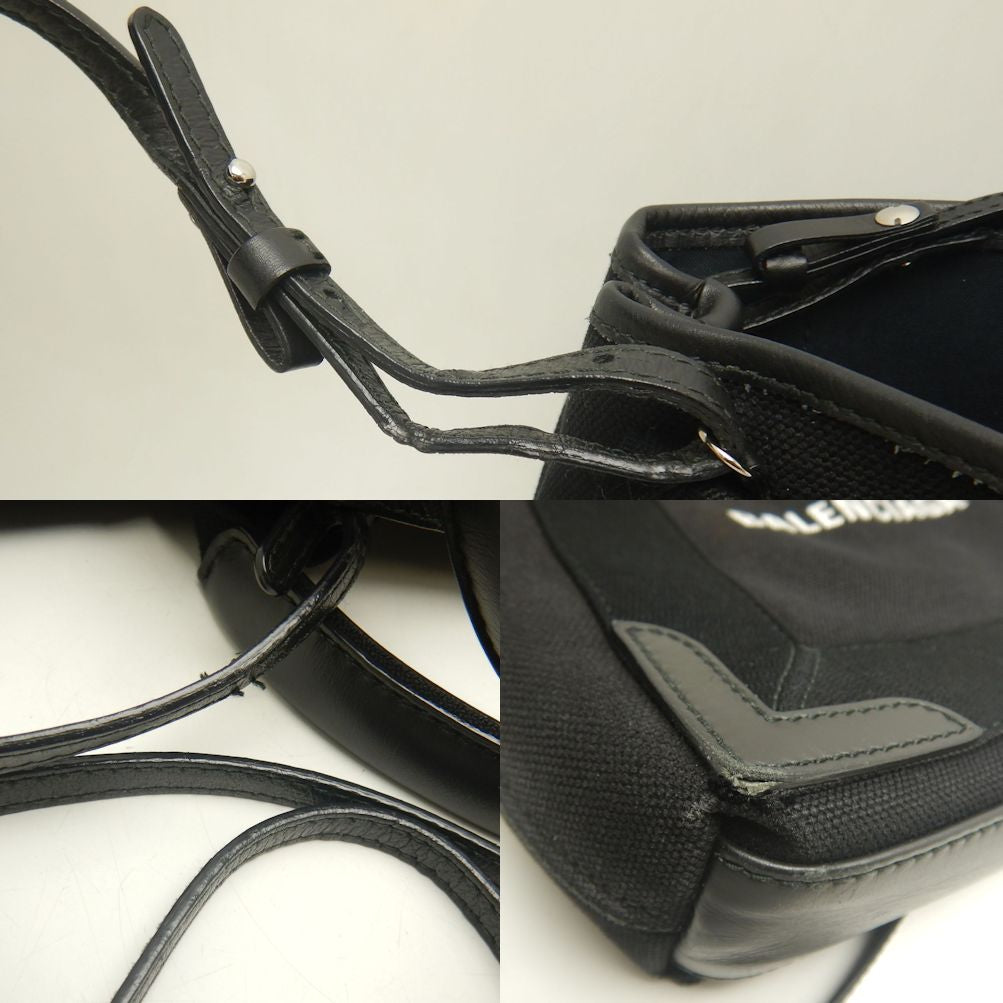 BALENCIAGA バレンシアガ カバスXS 2WAY 390346 トートバッグ キャンバスxレザー ブラック レディース /253200【中古】