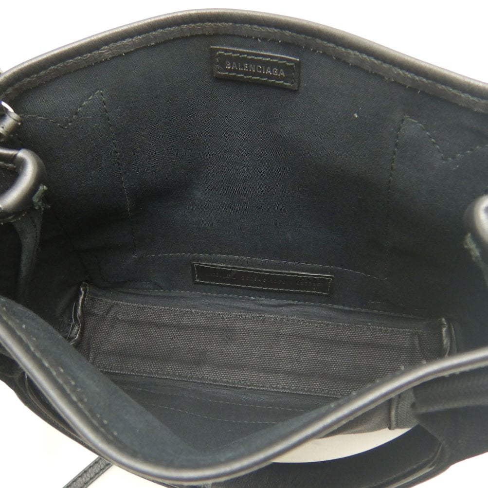 BALENCIAGA バレンシアガ カバスXS 2WAY 390346 トートバッグ キャンバスxレザー ブラック レディース /253200【中古】