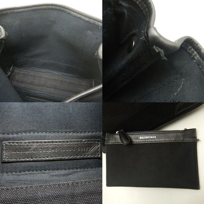 BALENCIAGA バレンシアガ カバスXS 2WAY 390346 トートバッグ キャンバスxレザー ブラック レディース /253200【中古】