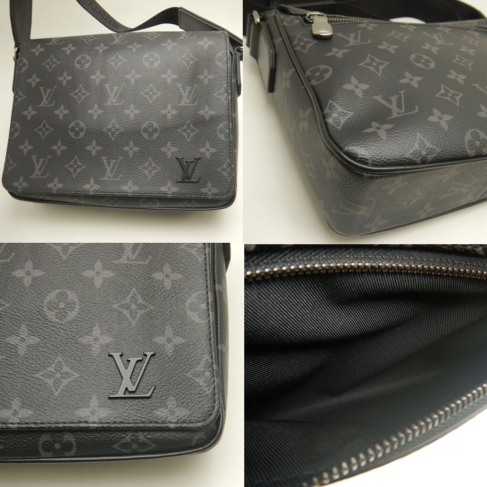 LOUIS VUITTON ルイヴィトン モノグラムエクリプス ディストリクトPM NV3 M46255 ショルダーバッグ ノワール レディース /253202【中古】