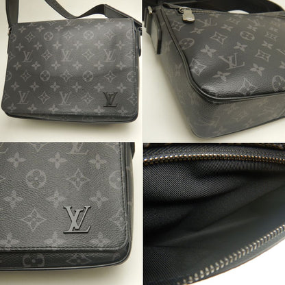 LOUIS VUITTON ルイヴィトン モノグラムエクリプス ディストリクトPM NV3 M46255 ショルダーバッグ ノワール レディース /253202【中古】